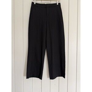 Everlane Pants 4 Black Wool Blend Wide Leg Dress Trousers Work Career